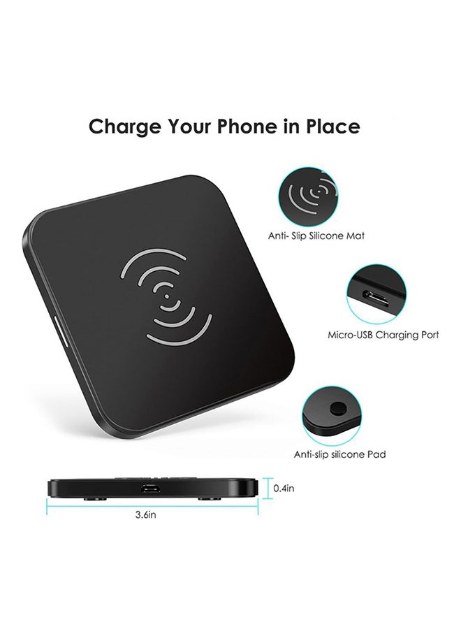 CHOETECH 10W Wireless Fast Charging Pad for Apple I Phone 13/12 Series & Qi Enable Smartphones Black  - Image 2