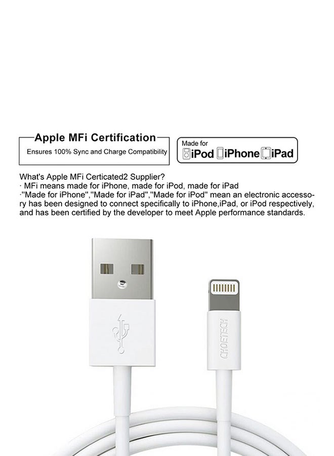 CHOETECH - Usb Cable For Lightning To USB Fast Charger - Image 1