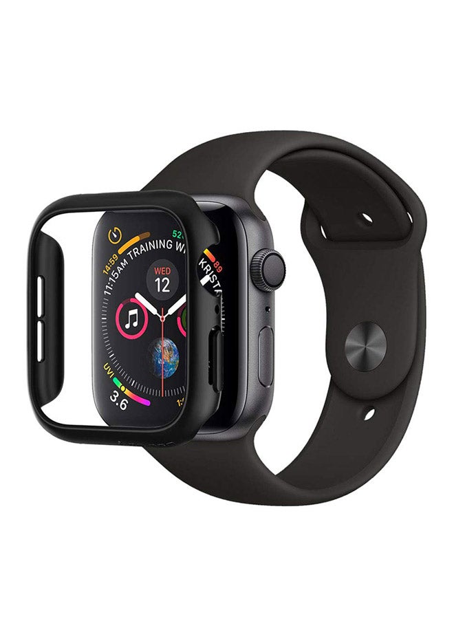 Spigen - Thin Fit Case Cover for Apple Watch 44mm Series 6 / SE/ 5/ 4 Black - Image 1