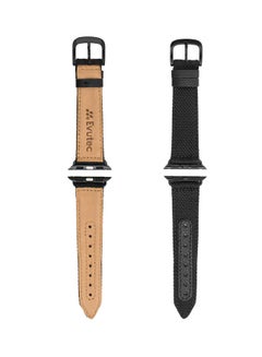 EVUTEC Replacement Leather Band For Northill Series Apple Watch 40mm / 38mm Black  - Image 1