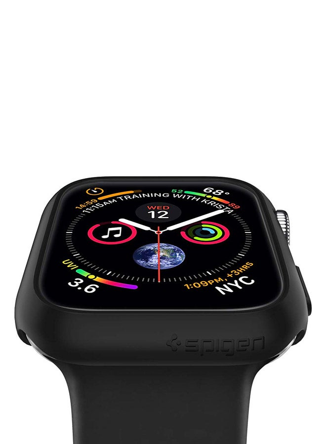 Spigen - Thin Fit Case Cover for Apple Watch 44mm Series 6 / SE/ 5/ 4 Black - Image 1