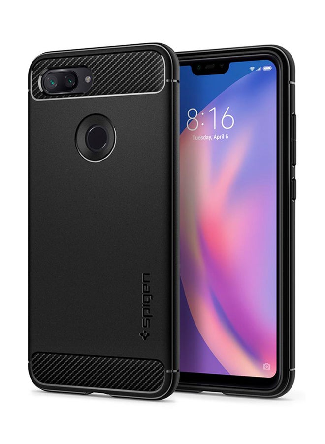 Spigen - Rugged Armor Case Cover For Xiaomi Mi 8 Lite Black - Image 1