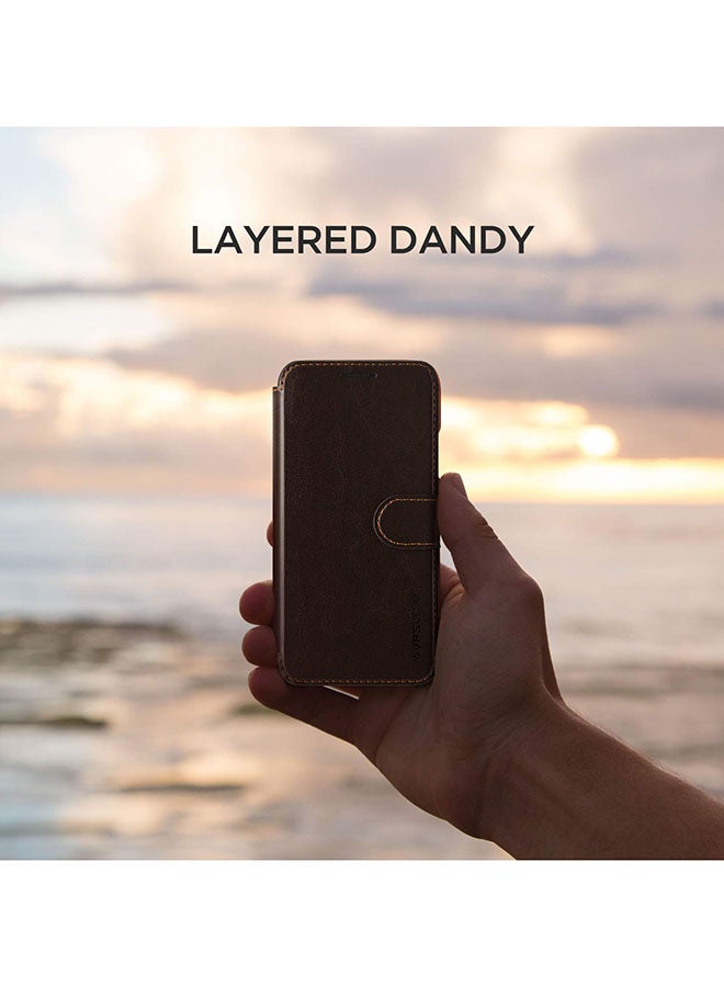 VRS Design - Layered Dandy Wallet Case Cover For Google Pixel 3 XL Dark Brown - Image 1