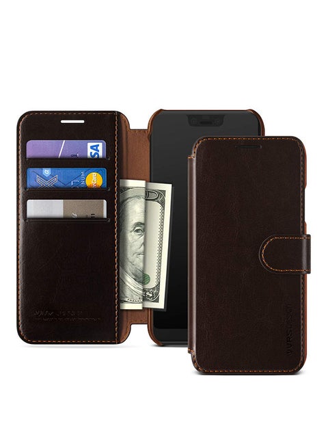 Layered Dandy Wallet Case Cover For Google Pixel 3 XL Dark Brown