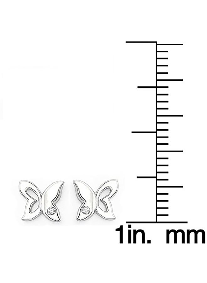 Little Diva Diamonds - 925 Sterling Silver Stud Earrings - Image 1
