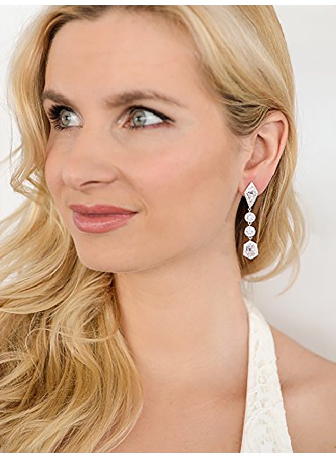 Mariell Brass Zircon Dangle Earrings - Image 2
