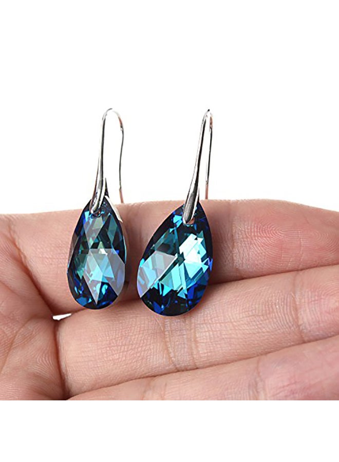 Ginasy - 925 Sterling Silver Swarovski Dangle Earrings - Image 1