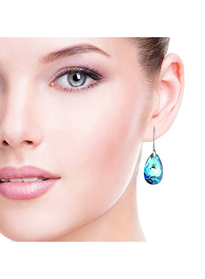 Ginasy - 925 Sterling Silver Swarovski Dangle Earrings - Image 1