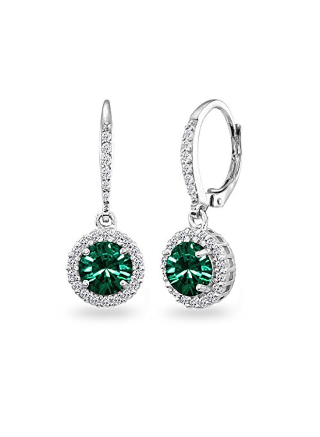 GemStar USA Stainless-Steel Swarovski Dangle Earrings  - Image 2