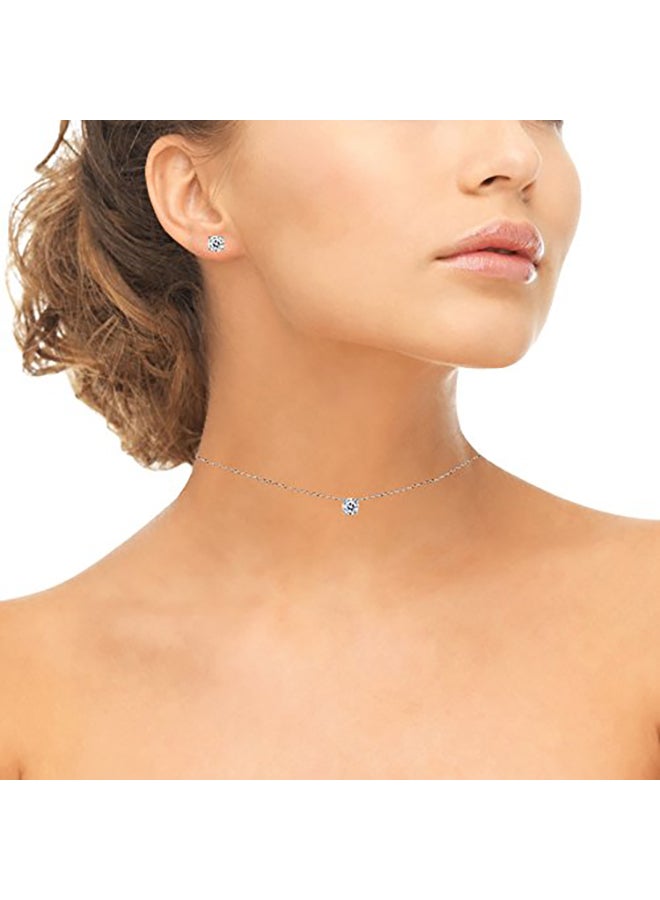 GemStar USA 925 Sterling Silver Zircon Stud Earrings - Image 3