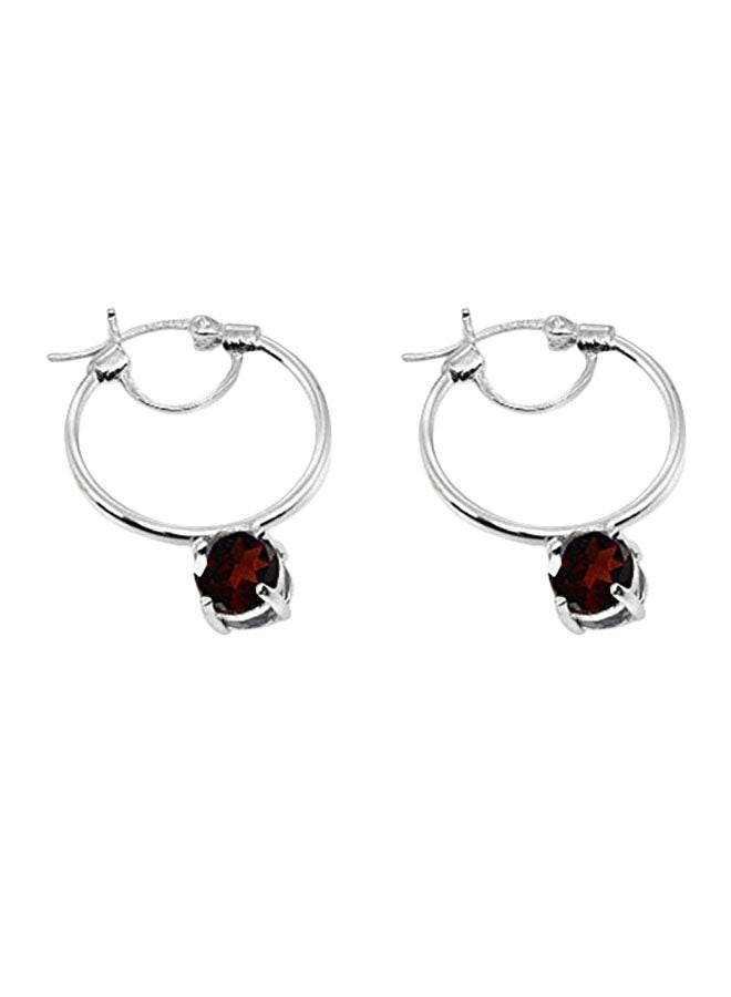 925 Sterling Silver Garnet Fashion Earrings - v1551189339/N21530562A_1