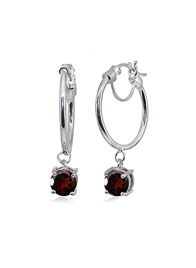 925 Sterling Silver Garnet Fashion Earrings - v1551189387/N21530562A_2