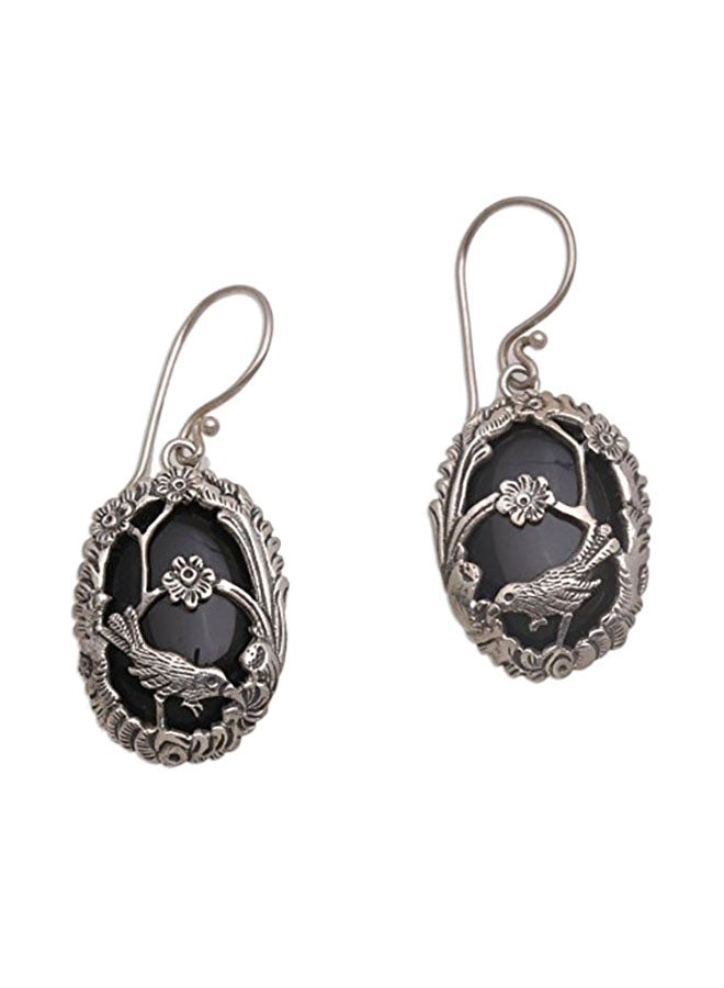 NOVICA - Bird And Flower 925 Sterling Silver Earrings - Image 1