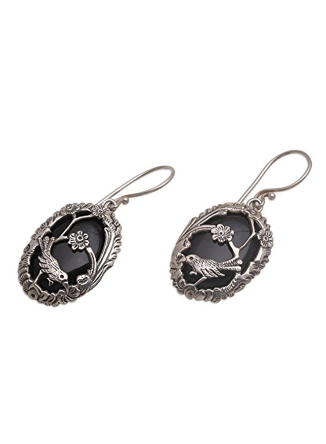 NOVICA - Bird And Flower 925 Sterling Silver Earrings - Image 1
