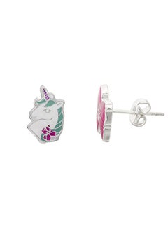 Silver Plated Mismatched Unicorn And Bow Metal Studs - v1551189545/N21530812A_3