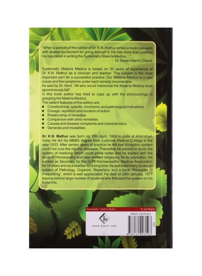 Systematic Materia Medica Of Homoeopathic Remedies paperback english - 01 Jan 2003  - Image 2