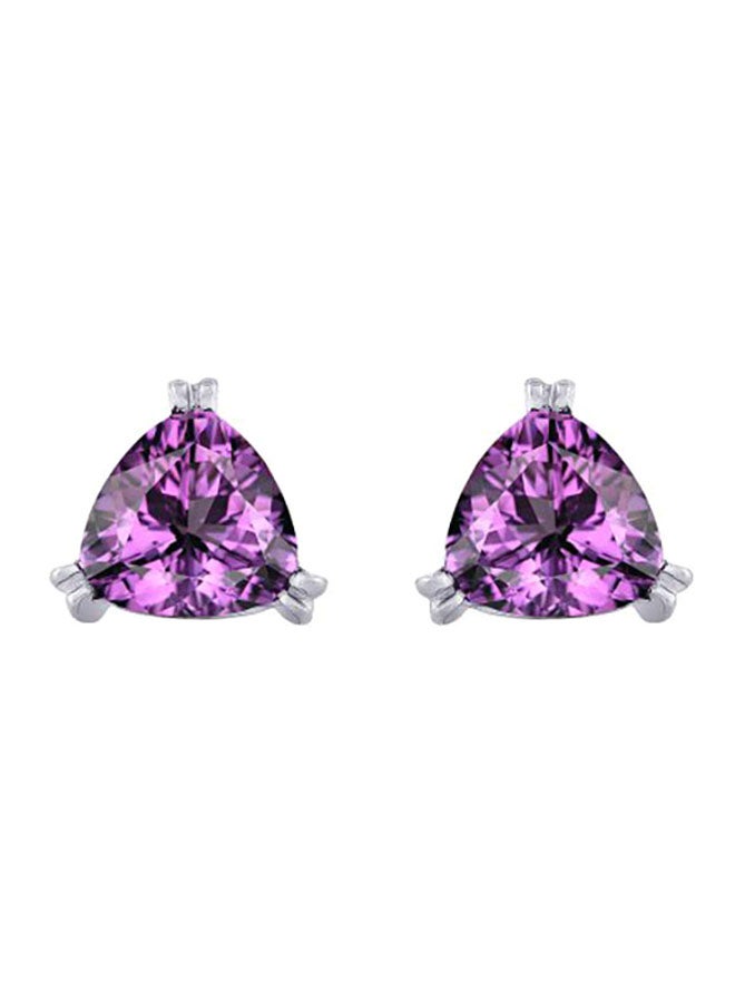 KATARINA Natural Amethyst Sterling Silver Earrings  - Image 1