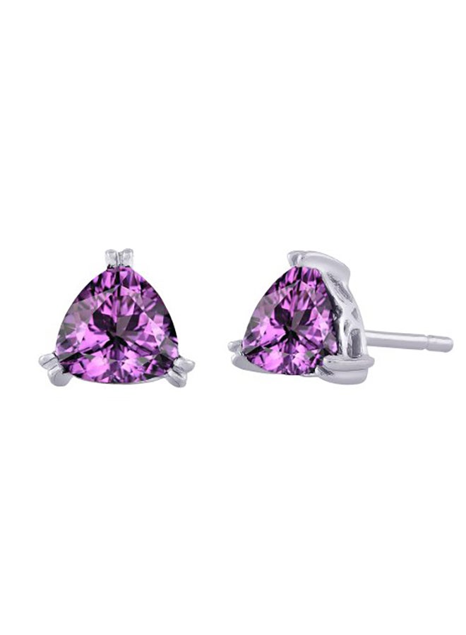 KATARINA Natural Amethyst Sterling Silver Earrings  - Image 2