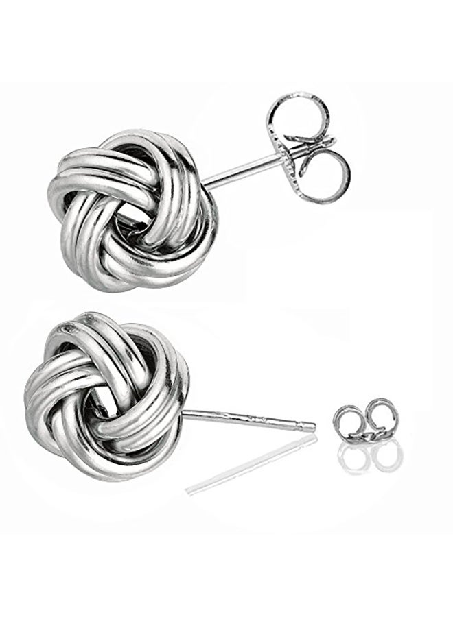 Large Love Knot 925 Sterling Silver Earrings - v1551189646/N21531165A_2