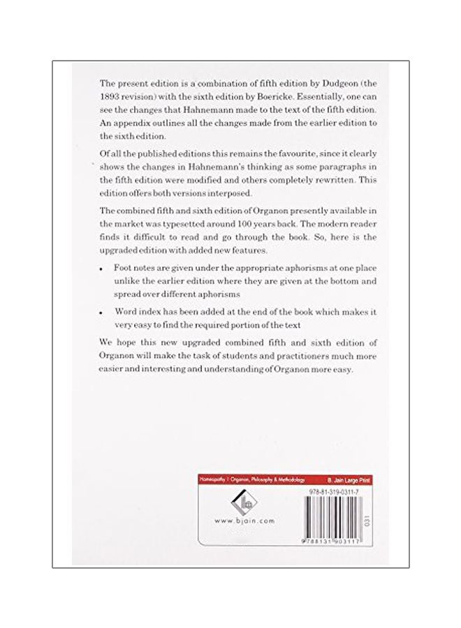Organon Of Medicine paperback english - 05 May 2009  - Image 2