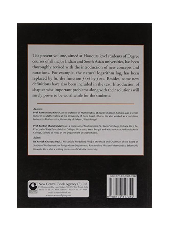 An Introduction To Analysis Integral Calculus Paperback English by Kantish Chandra Maity - 01 Jan 2013  - Image 2