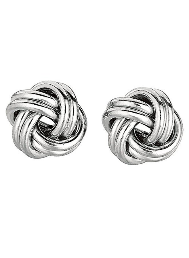 Large Love Knot 925 Sterling Silver Earrings - v1551189840/N21531165A_1