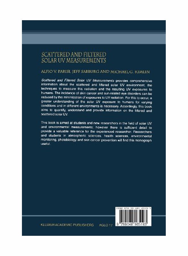 Scattered And Filtered Solar UV Measurements paperback english - 22 Oct 2010 - Image 2