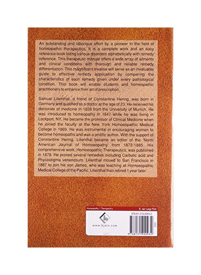 Homoeopathic Therapeutics Hardcover English by Samuel Lilienthal - 30 Jun 2005  - Image 2