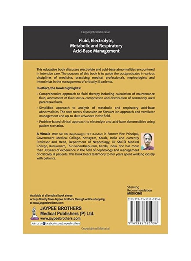 Fluid, Electrolyte, Metabolic And Respiratory Acid-Base Management paperback english - 01 Oct 2014  - Image 2