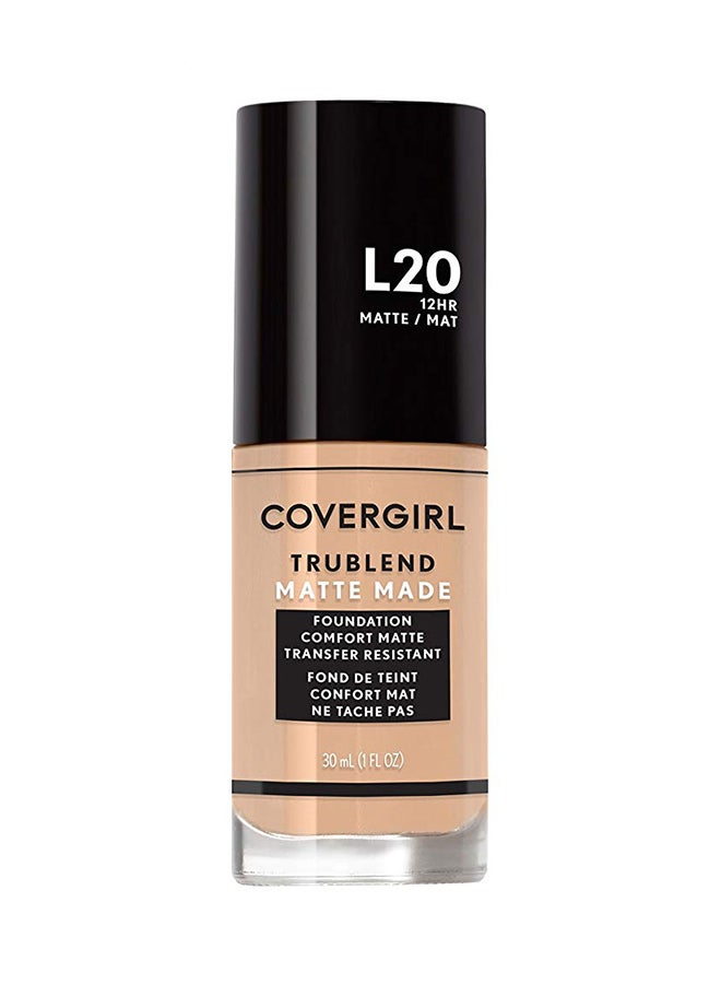 CoverGirl Trublend Matte Made Liquid Foundation L20 Light Ivory - Image 1