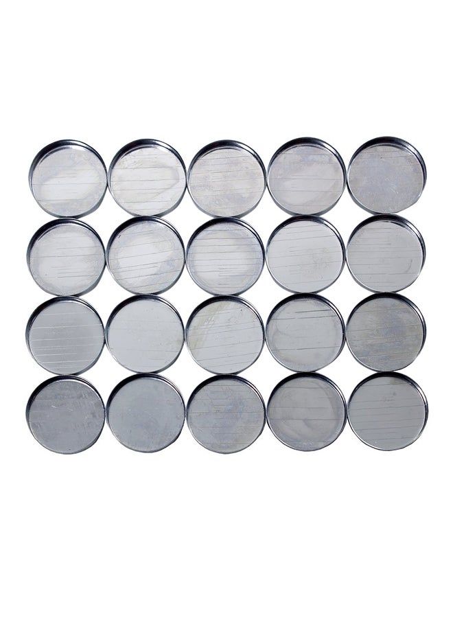 JUVITUS Pack Of 20 Makeup Magnetic Palettes Silver 