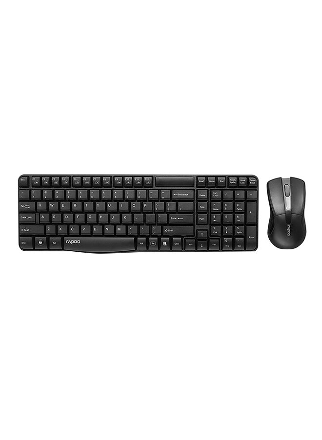 Rapoo Wireless Combo Keyboard And Mouse X1800 Black - Image 1