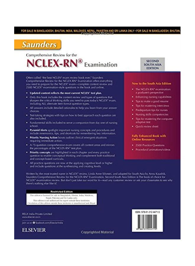 null - Saunders Comprehensive Review For The Nclex-rn Examination paperback english - 2017 - Image 1