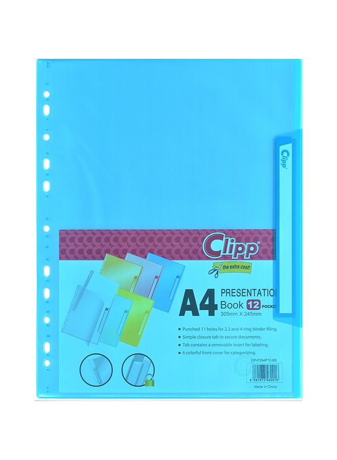 A4 Size Presentation Book Blue