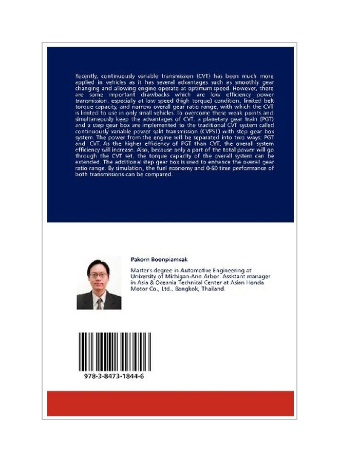 null - Continuously Variable Power-split Transmission With A Step Gear Set paperback english - 14 Jan 2013 - Image 1