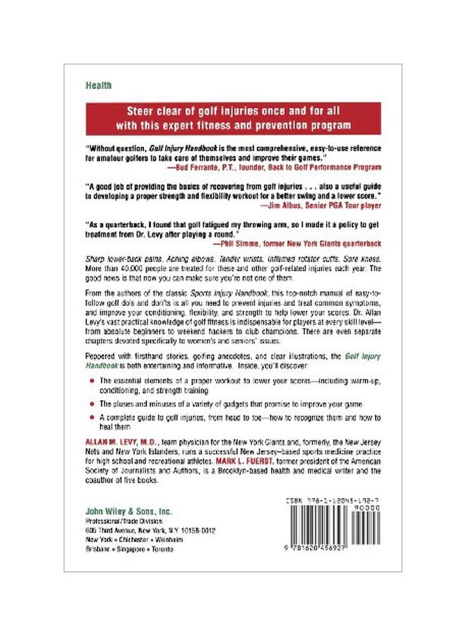Golf Injury Handbook: Professional Advice For Amateur Athletes Paperback English by Allan M Levy - 01 Feb 1999  - Image 2