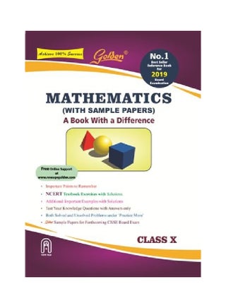 Golden Mathematics: A Book With A Difference For Class 10 (With Sample Papers) Paperback English by Kishan Hari - 36168 - v1551192024/N21257289A_1