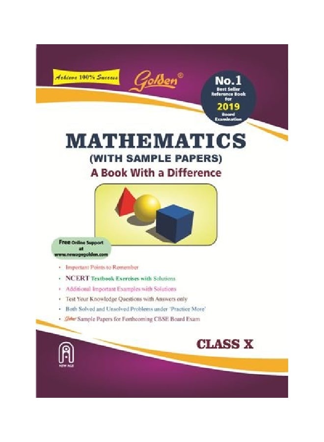 null - Golden Mathematics: A Book With A Difference For Class 10 (With Sample Papers) Paperback English by Kishan Hari - 36168 - Image 1