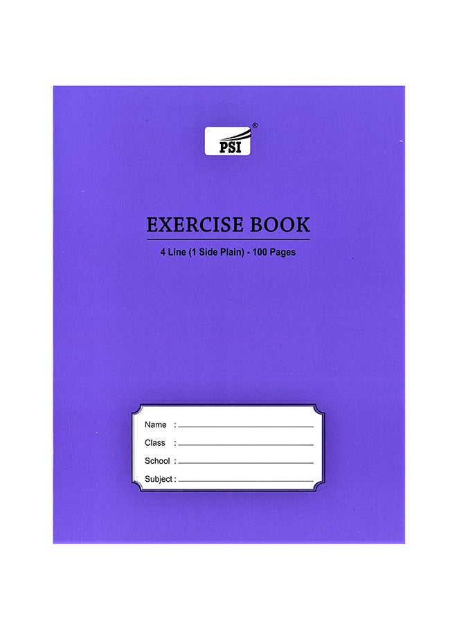 Psi - Four Line Exercise Notebook, 100 Pages Blue - Image 1