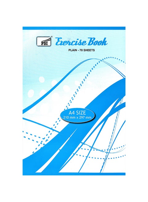 A4 Size Plain Exercise Book, 70 Pages Multicolour
