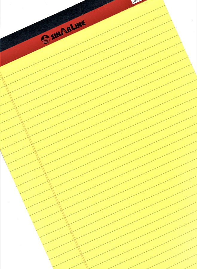 SINARLINE A4 Writing Pad, Single Line, 50 Pages Yellow - Image 2