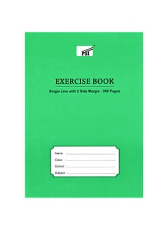 Psi Single Line Exercise Book, 200 Pages Green  - Image 1