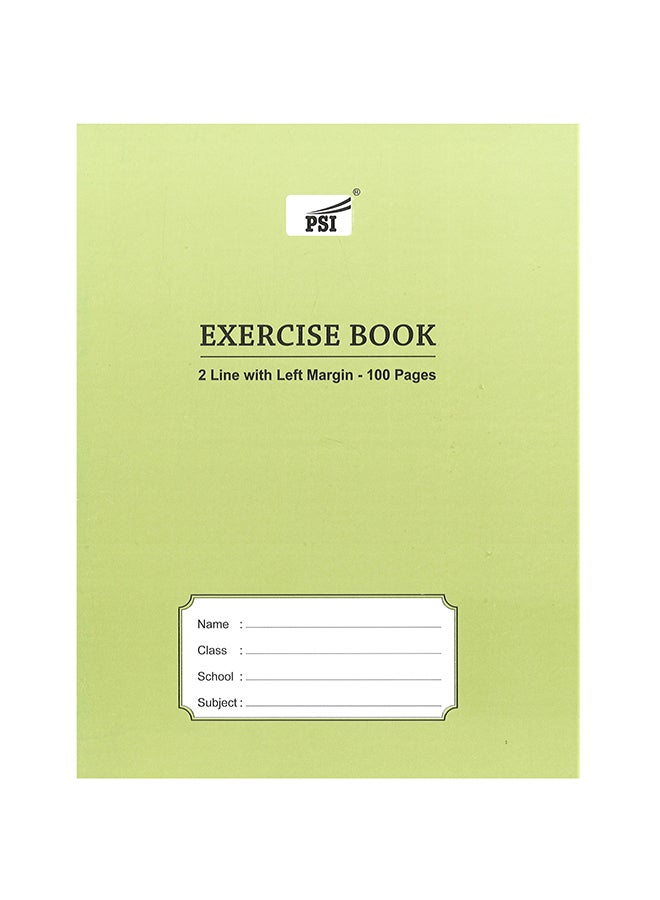Psi - Two Line Exercise Book, 100 Pages Green - Image 1