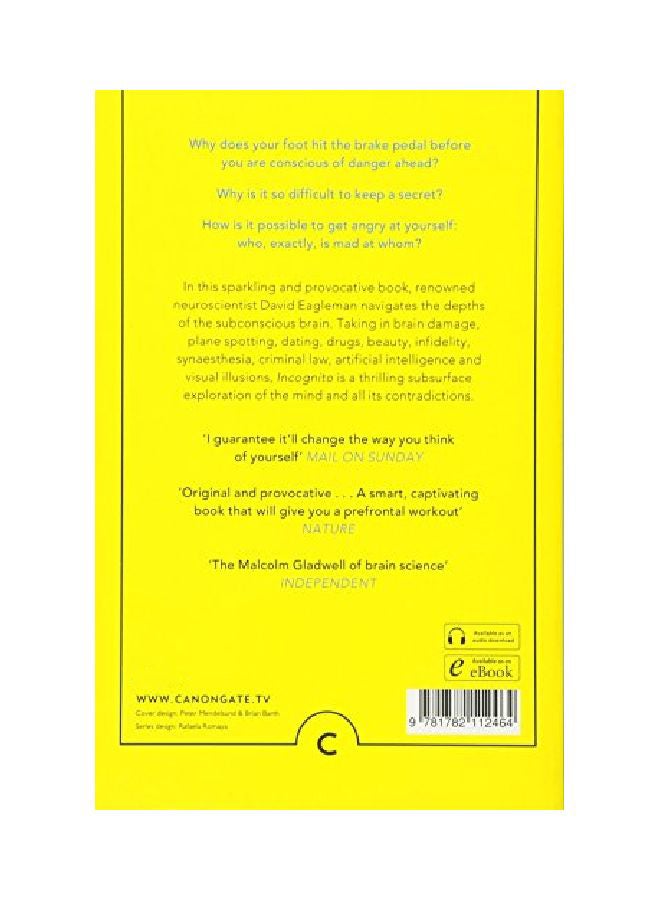 Incognito: The Secret Lives Of The Brain Paperback English by David Eagleman - 01 Jun 2016  - Image 2