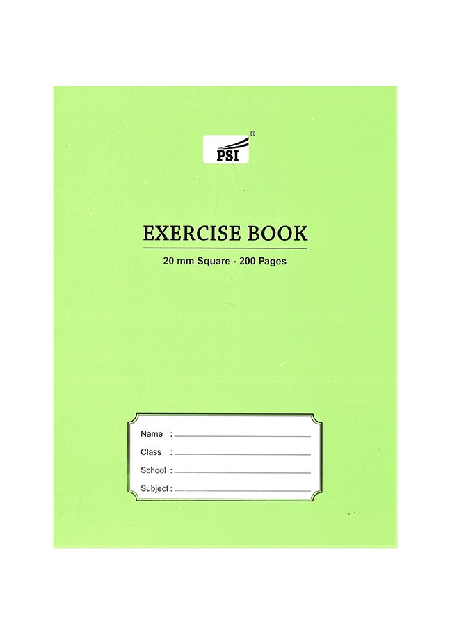Psi - A5 Squared Exercise Book, 200 Pages Green - Image 1