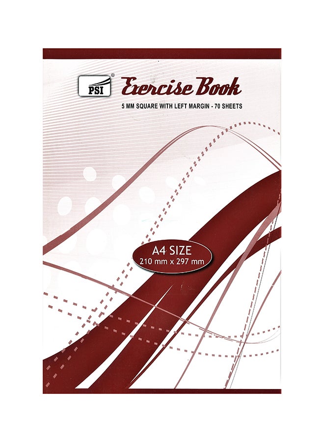 Psi - A4 Square Ruled Exercise Notebook, 70 Pages Multicolour - Image 1