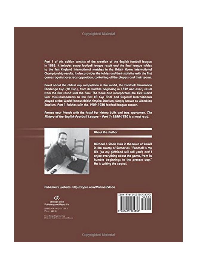 The History Of The English Football League : Part One-1888-1930 Paperback English by Michael J. Slade - 25 Nov 2013  - Image 2