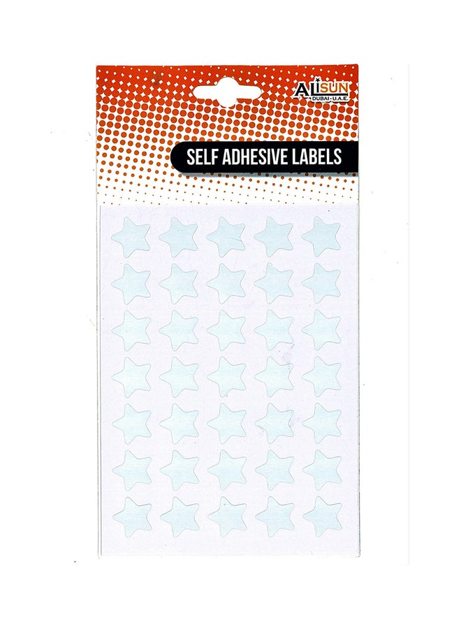 Alisun Star Self Adhesive Labels Stars Silver - Image 1
