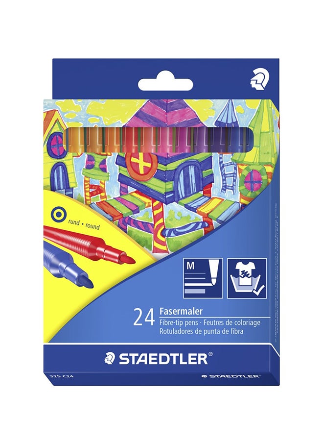 STAEDTLER - 24-Piece Noris Fibre Tip Colouring Pen Set Multicolour - Image 1