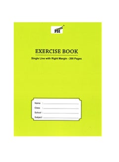 Single Line Right Margin Notebook, 200 Pages Multicolour